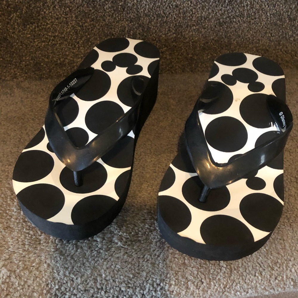 Disney Black and White Polka Dot Sandals